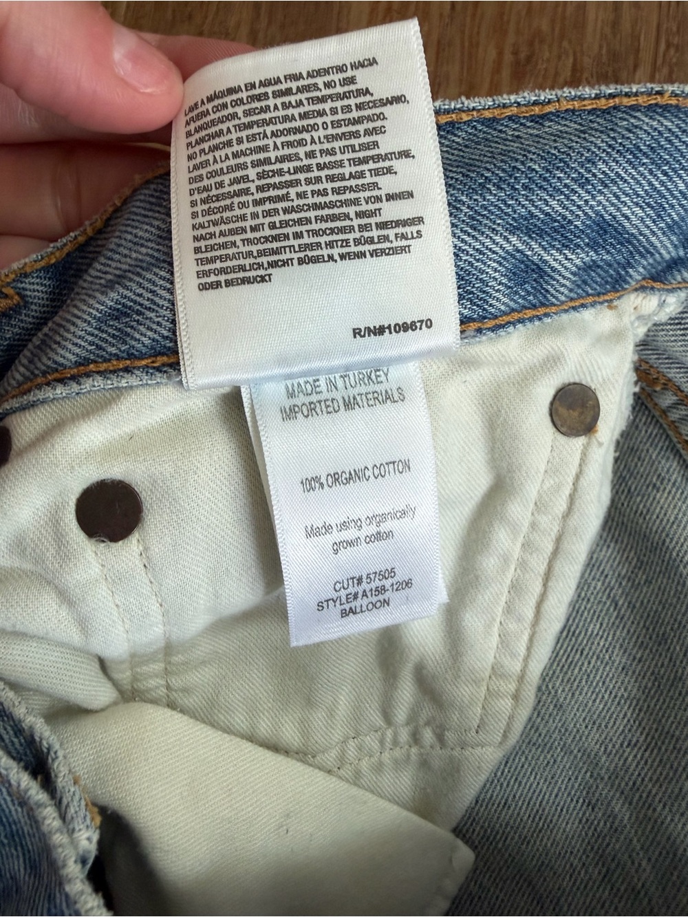 AGOLDE High Waist barrel balloon jeans, Sz 32 - Picture 5 of 5